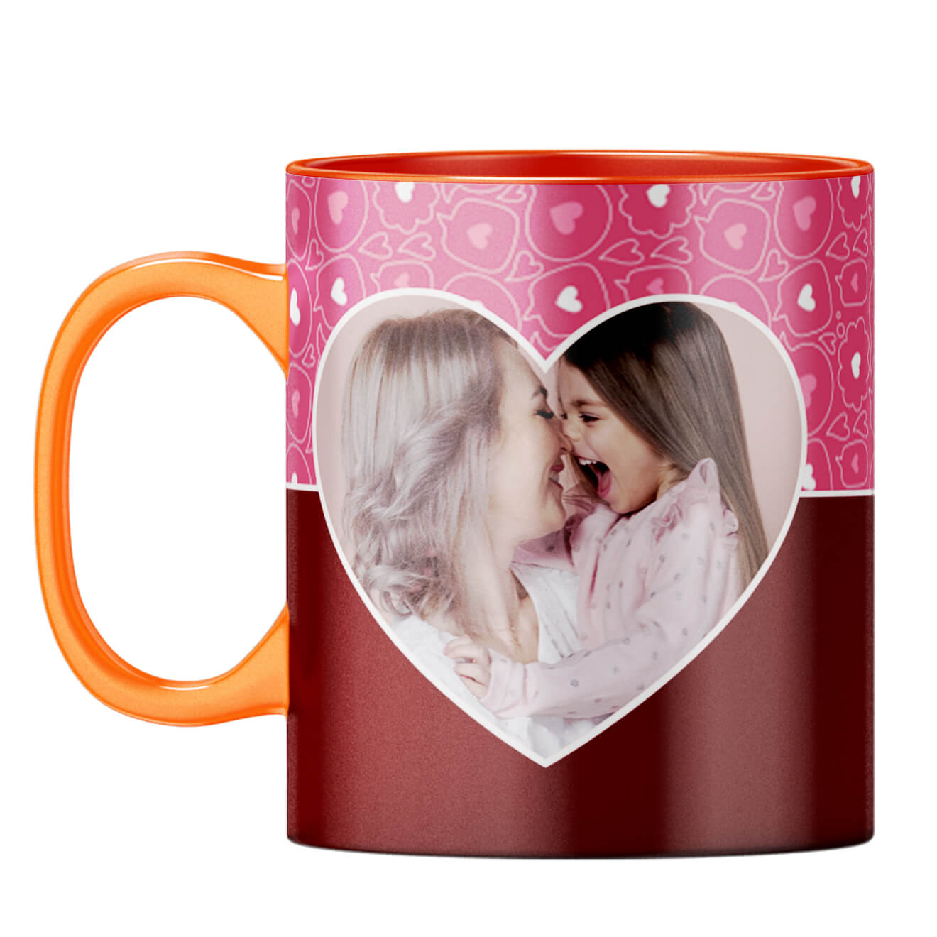 Pink Hearts Photo Coffee Mug