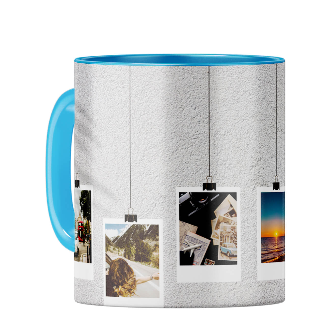 Pinning Memories Coffee Mug Light Blue