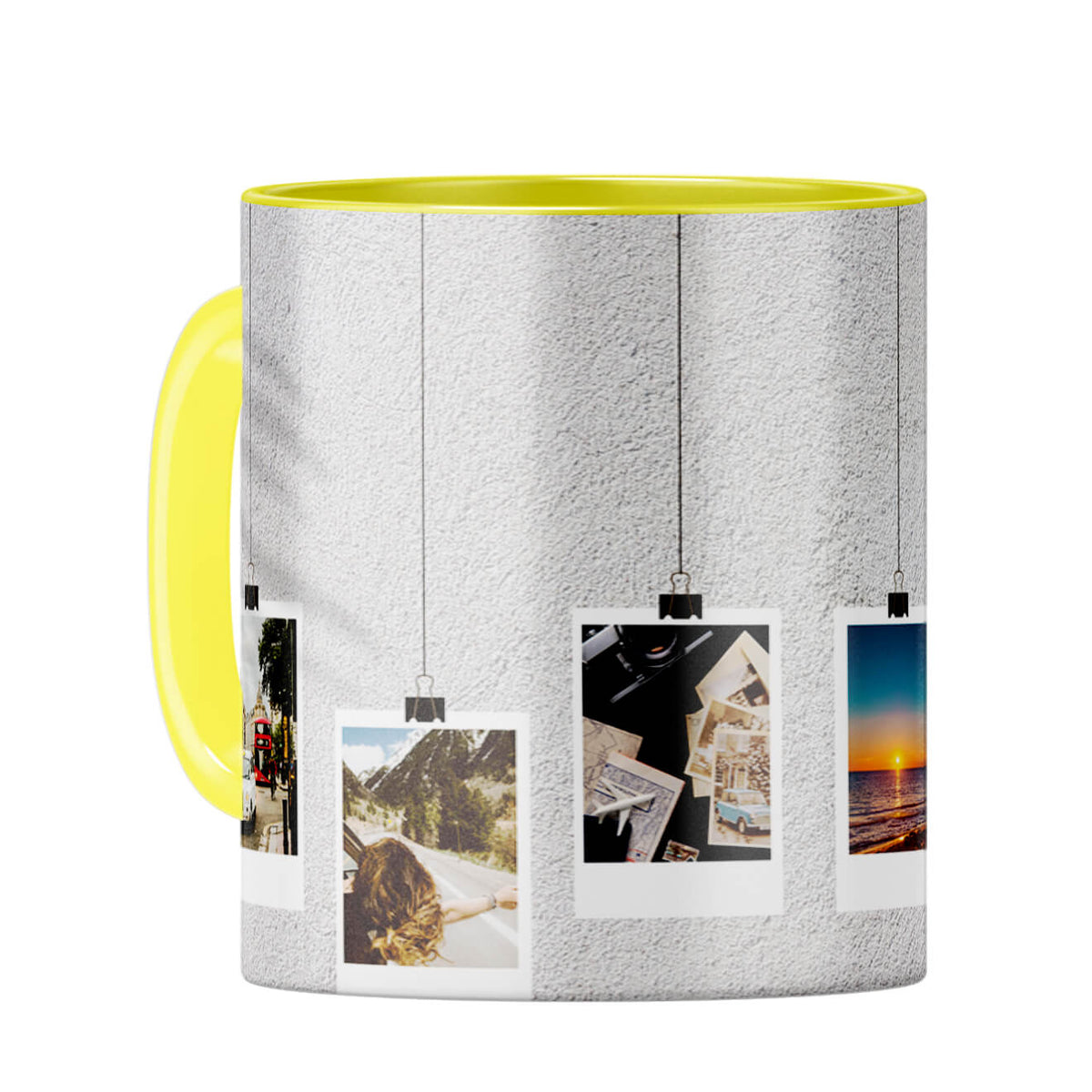 Pinning Memories Coffee Mug Yellow