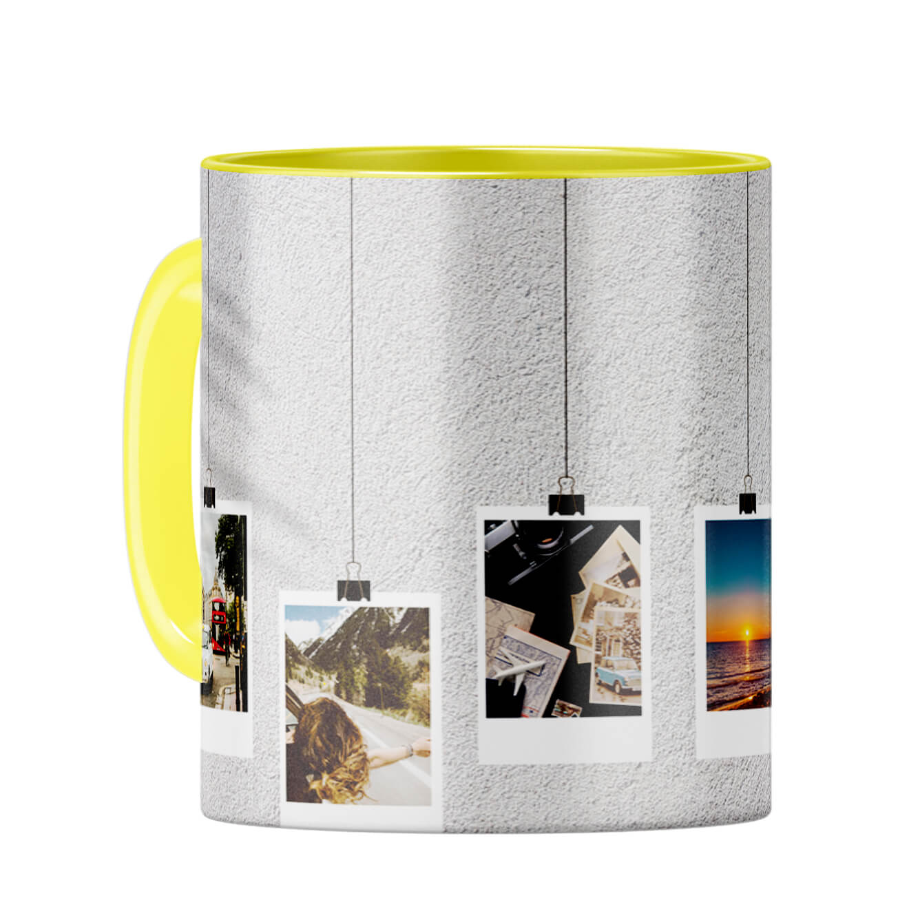 Pinning Memories Coffee Mug Yellow