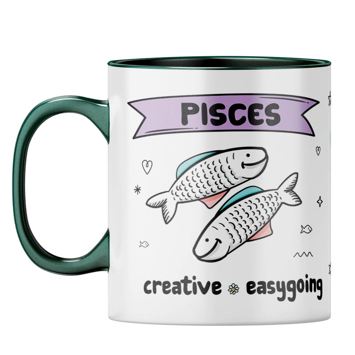 Pisces  Coffee Mug Dark Green