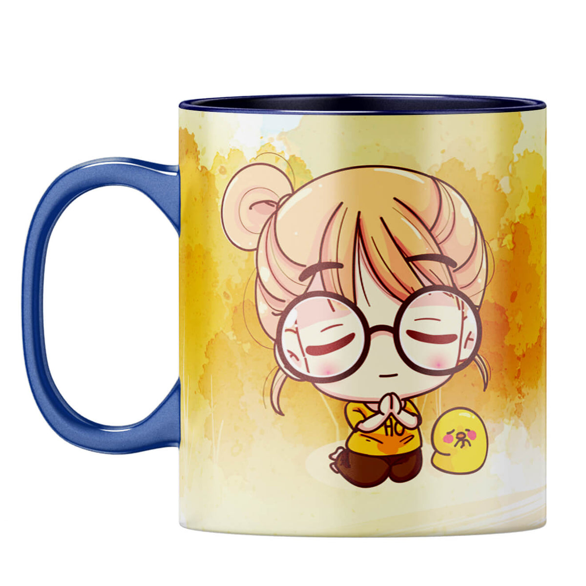Positive Motivational Quote Gift Coffee Mug Dark Blue