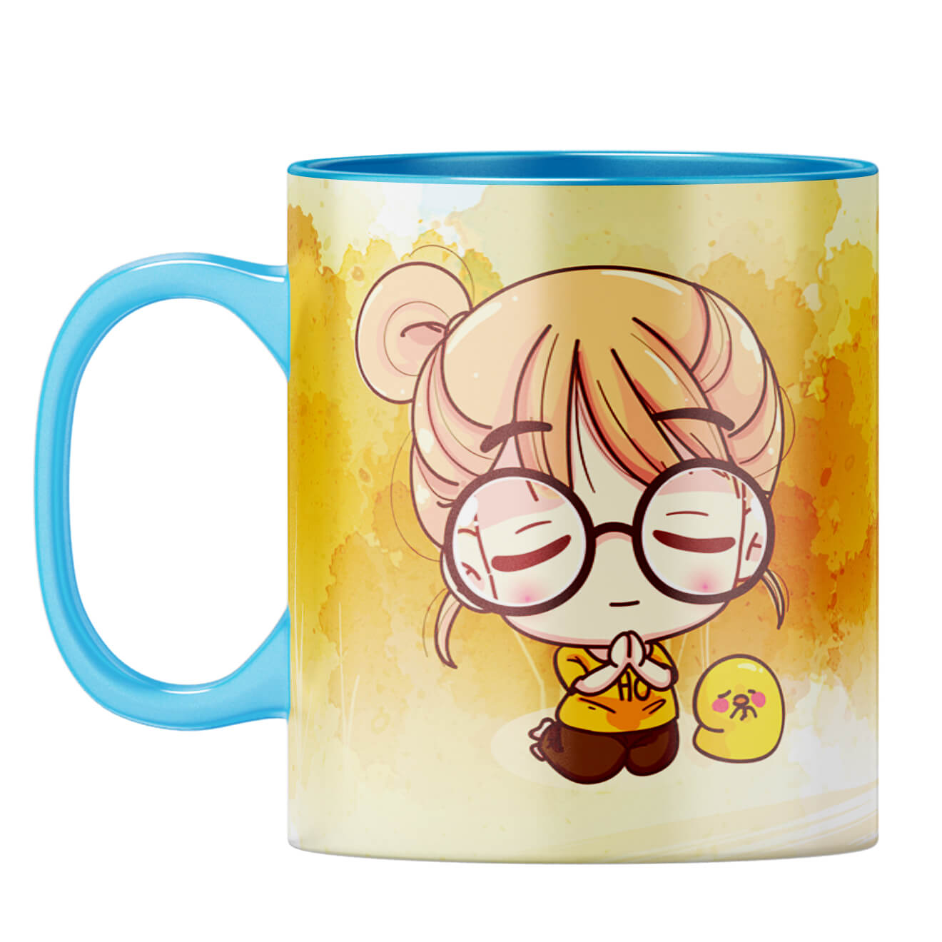 Positive Motivational Quote Gift Coffee Mug Light Blue