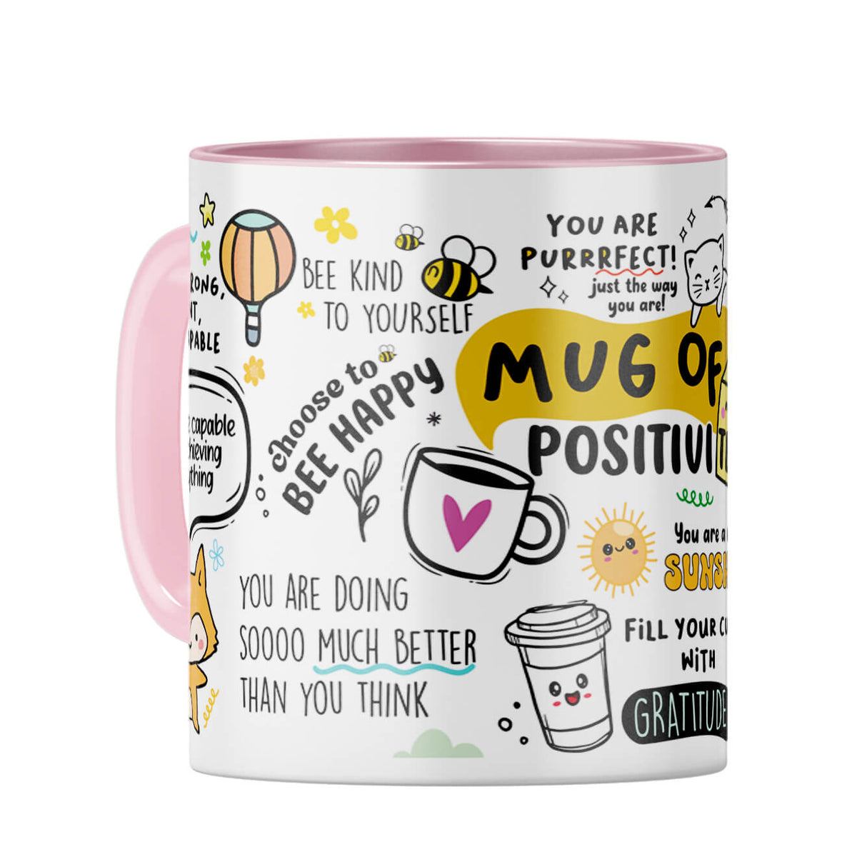 Positivity Coffee Mug Pink