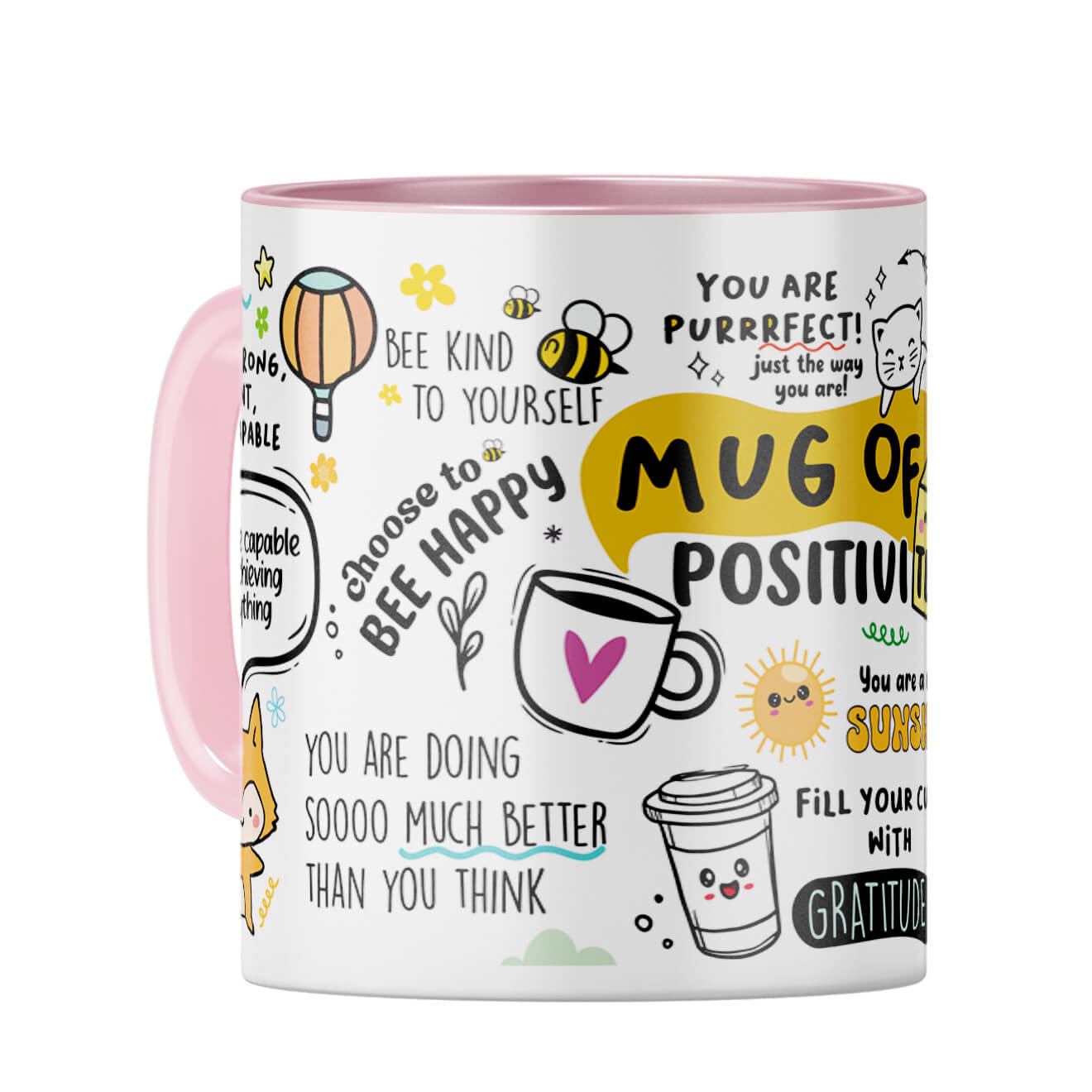Positivity Coffee Mug Pink