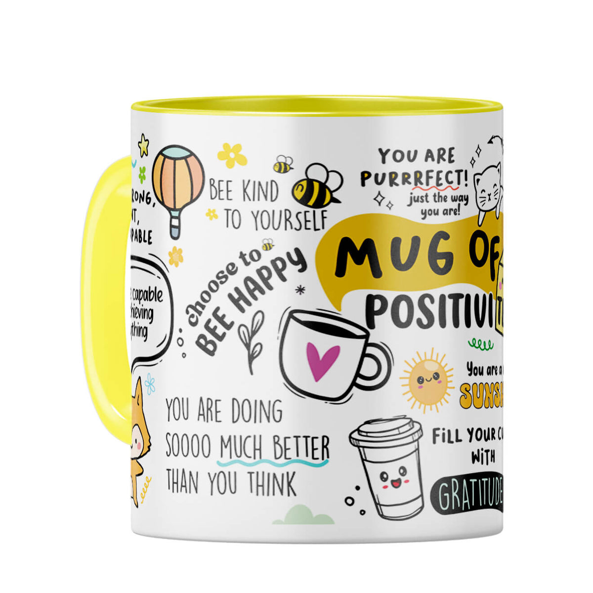 Positivity Coffee Mug Yellow