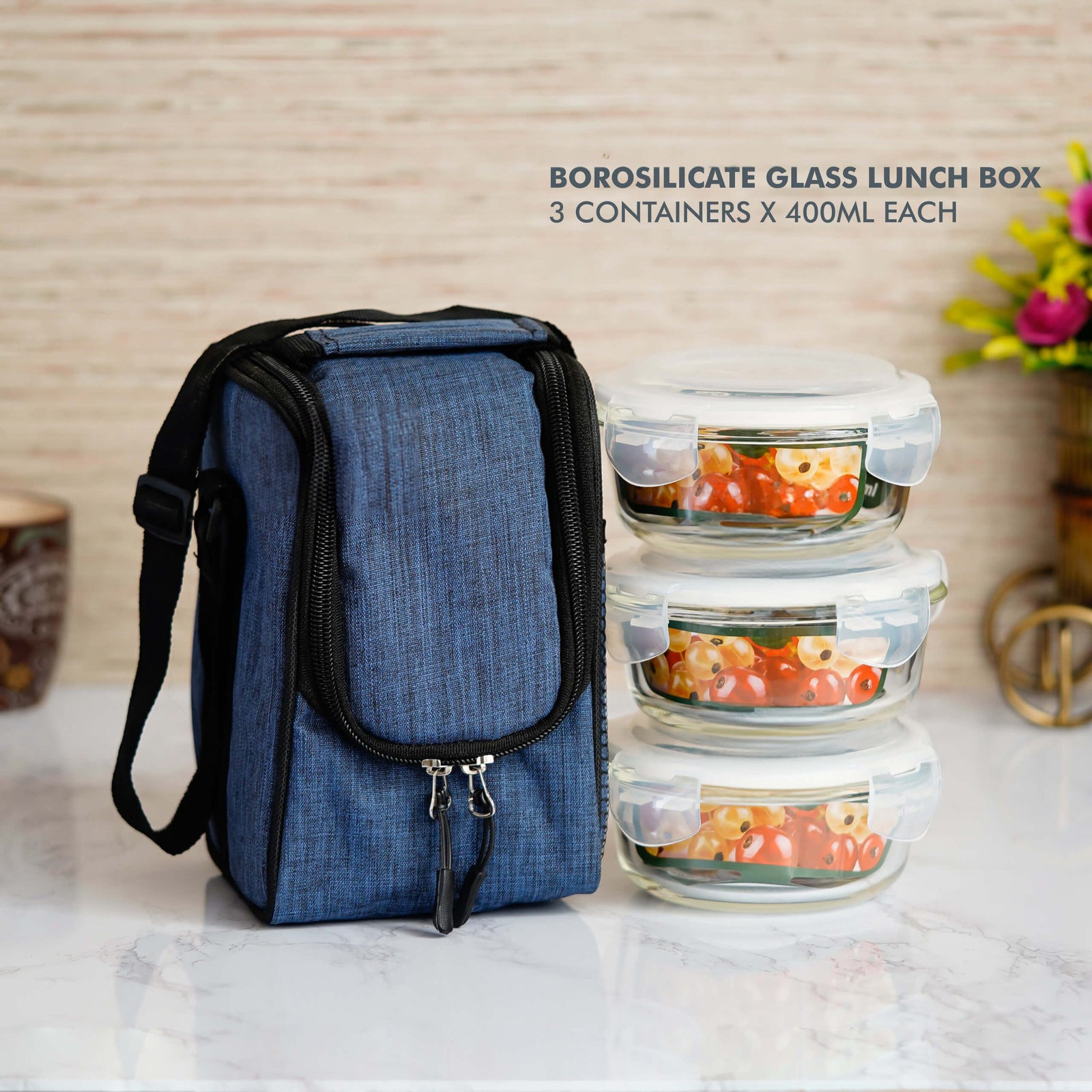Premium Glass Lunch Box Set