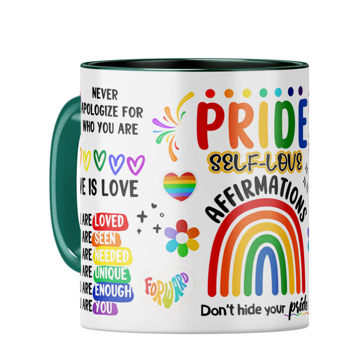Price Self Love Coffee Mug Dark Green