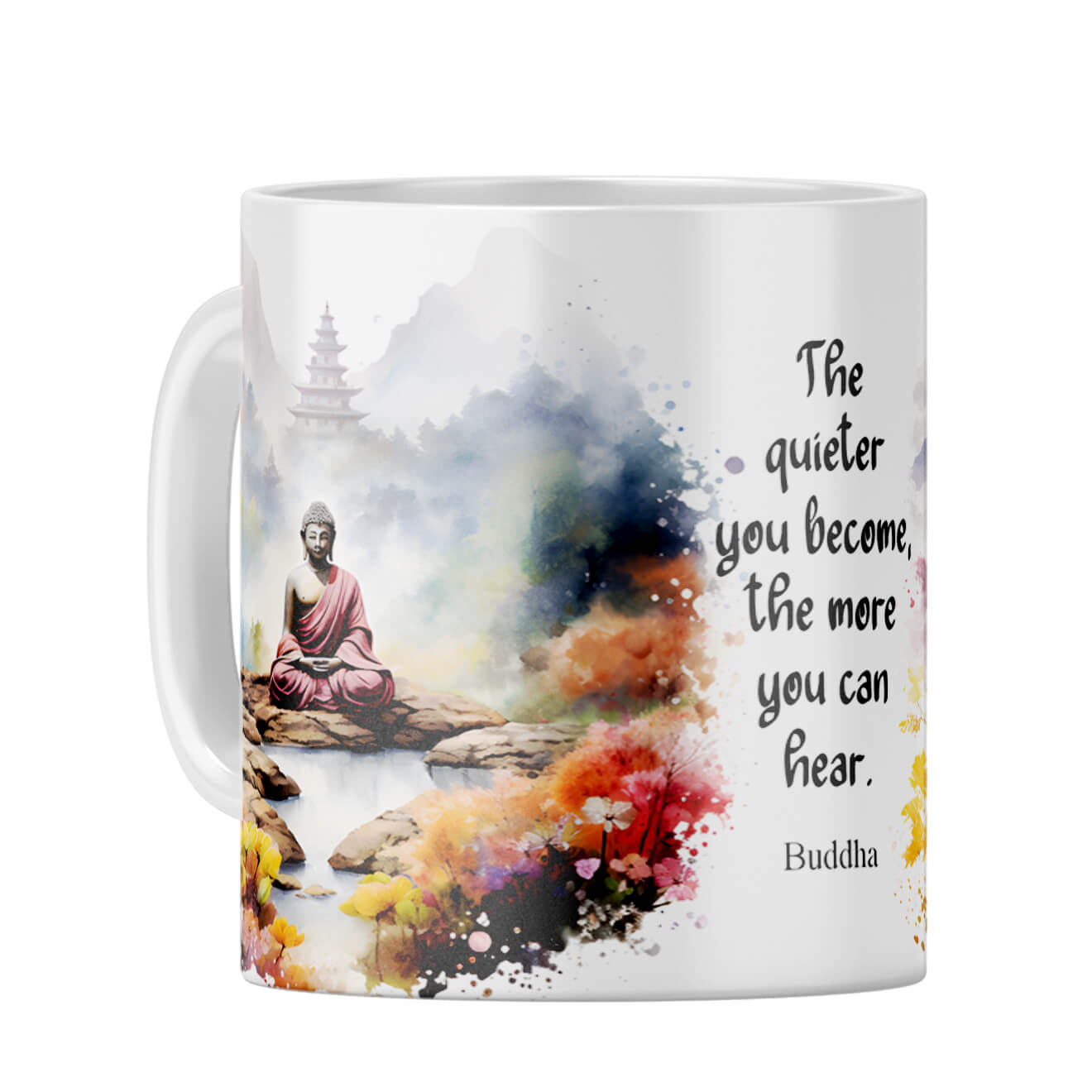 Quieter You Become The More You Can Hear Coffee Mug White