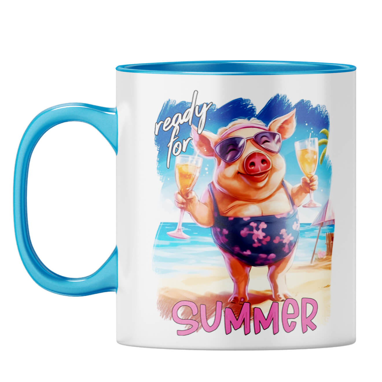 Ready for Summer Coffee Mug Light Blue