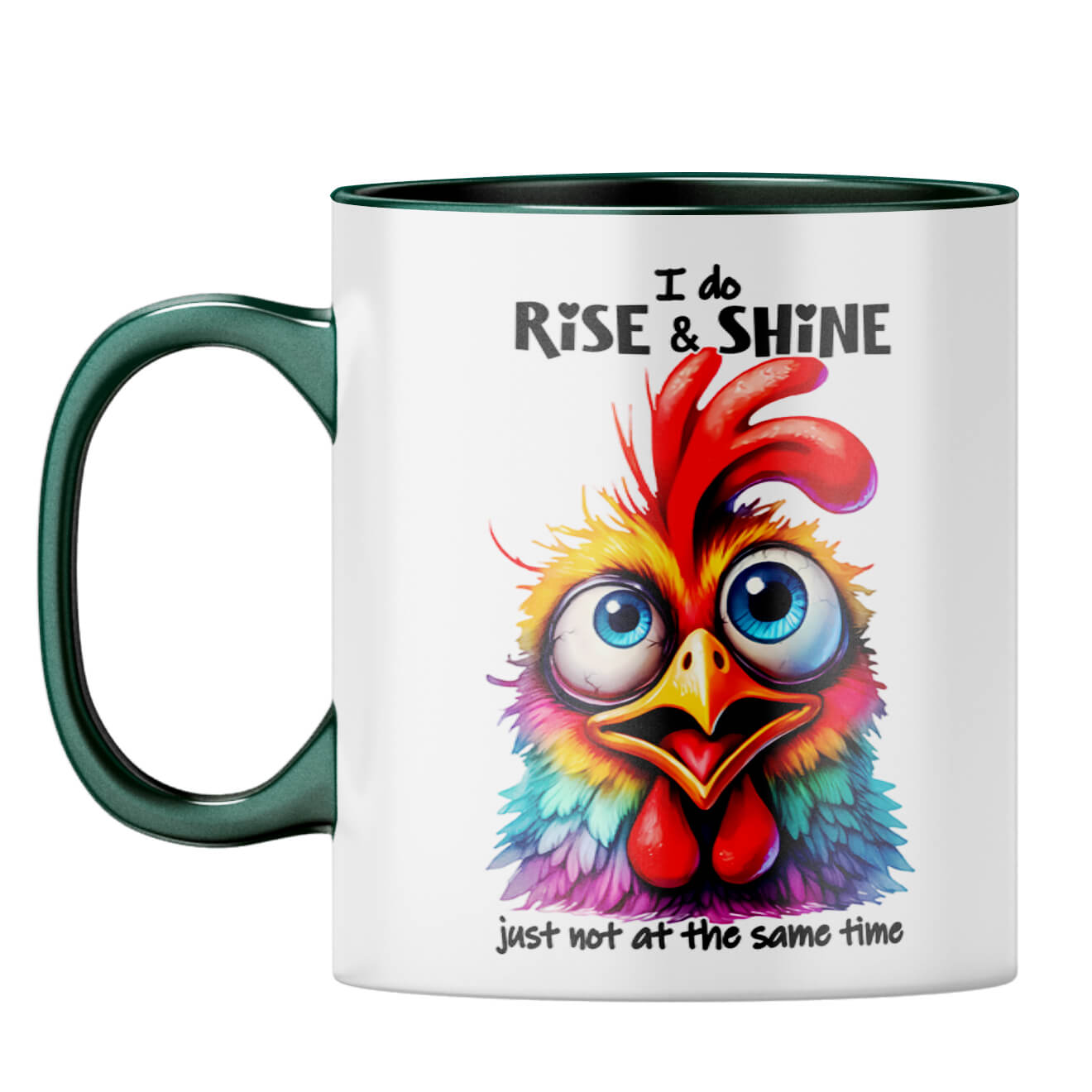 Rise and Shine Coffee Mug Dark Green