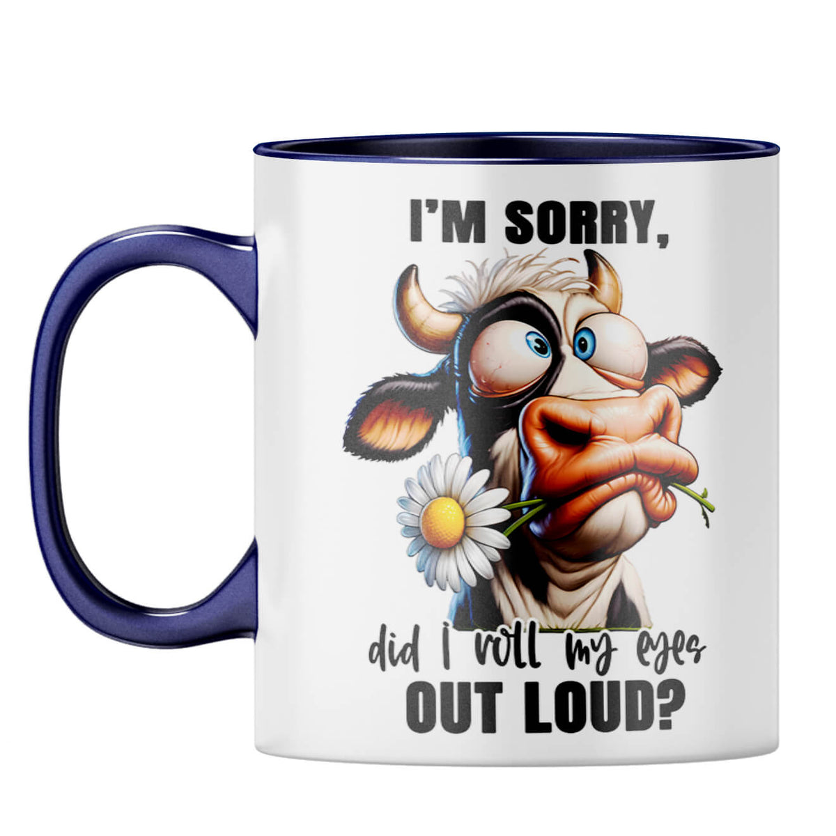 Roll My Eyes Loud Coffee Mug Dark Blue