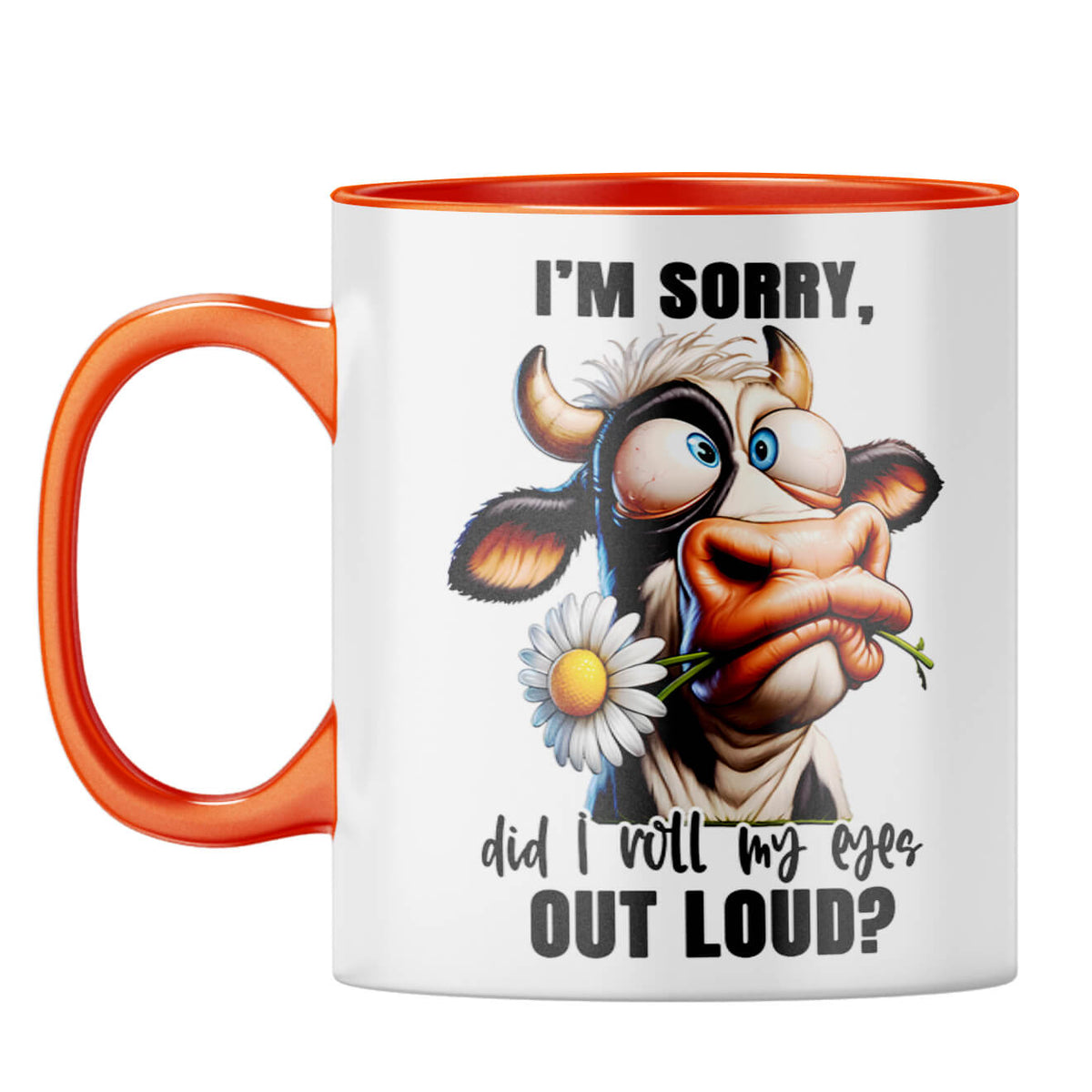 Roll My Eyes Loud Coffee Mug Orange