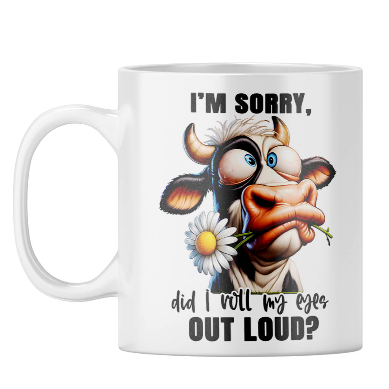 Roll My Eyes Loud Coffee Mug White