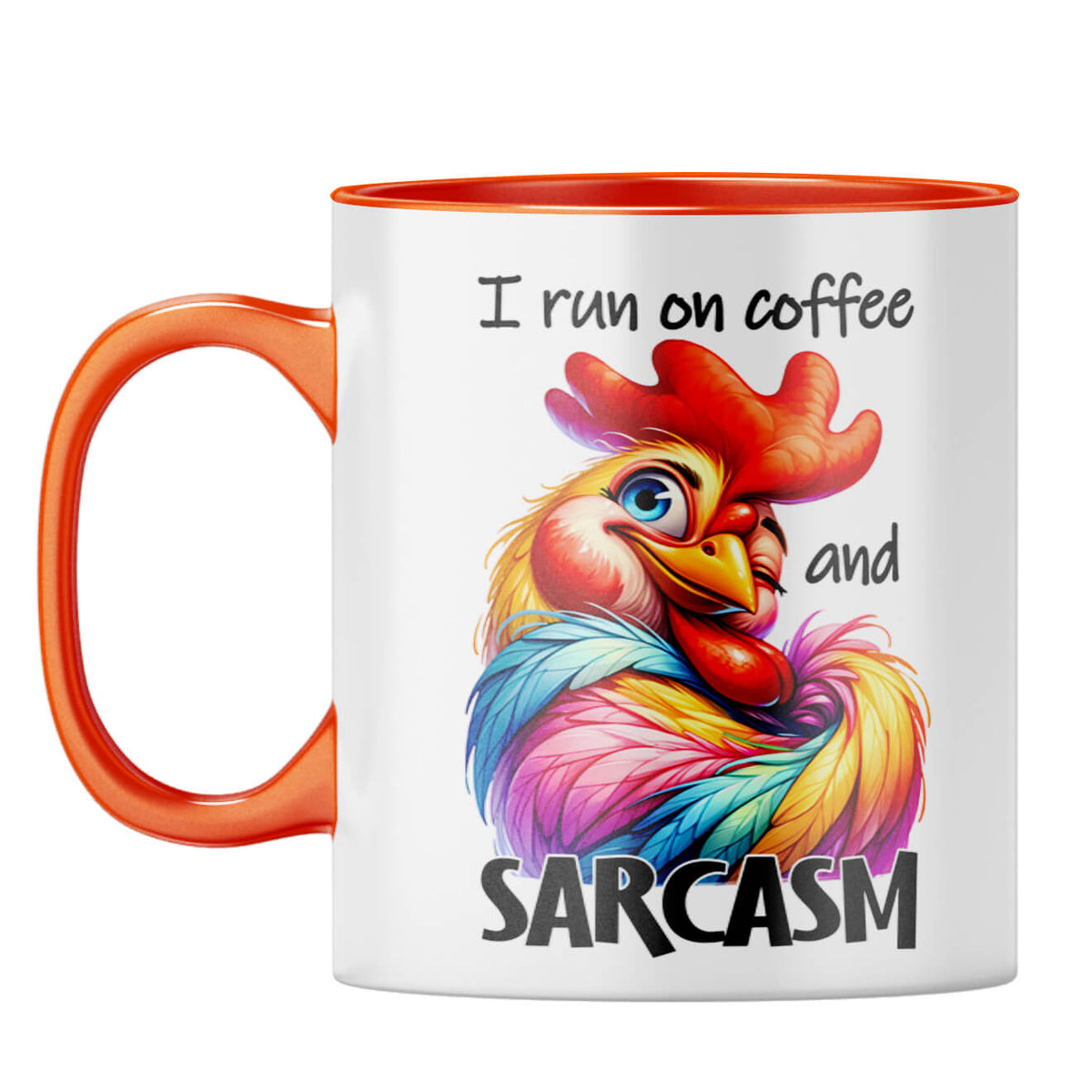 Run of Coffee and Sarcasm Coffee Mug Orange