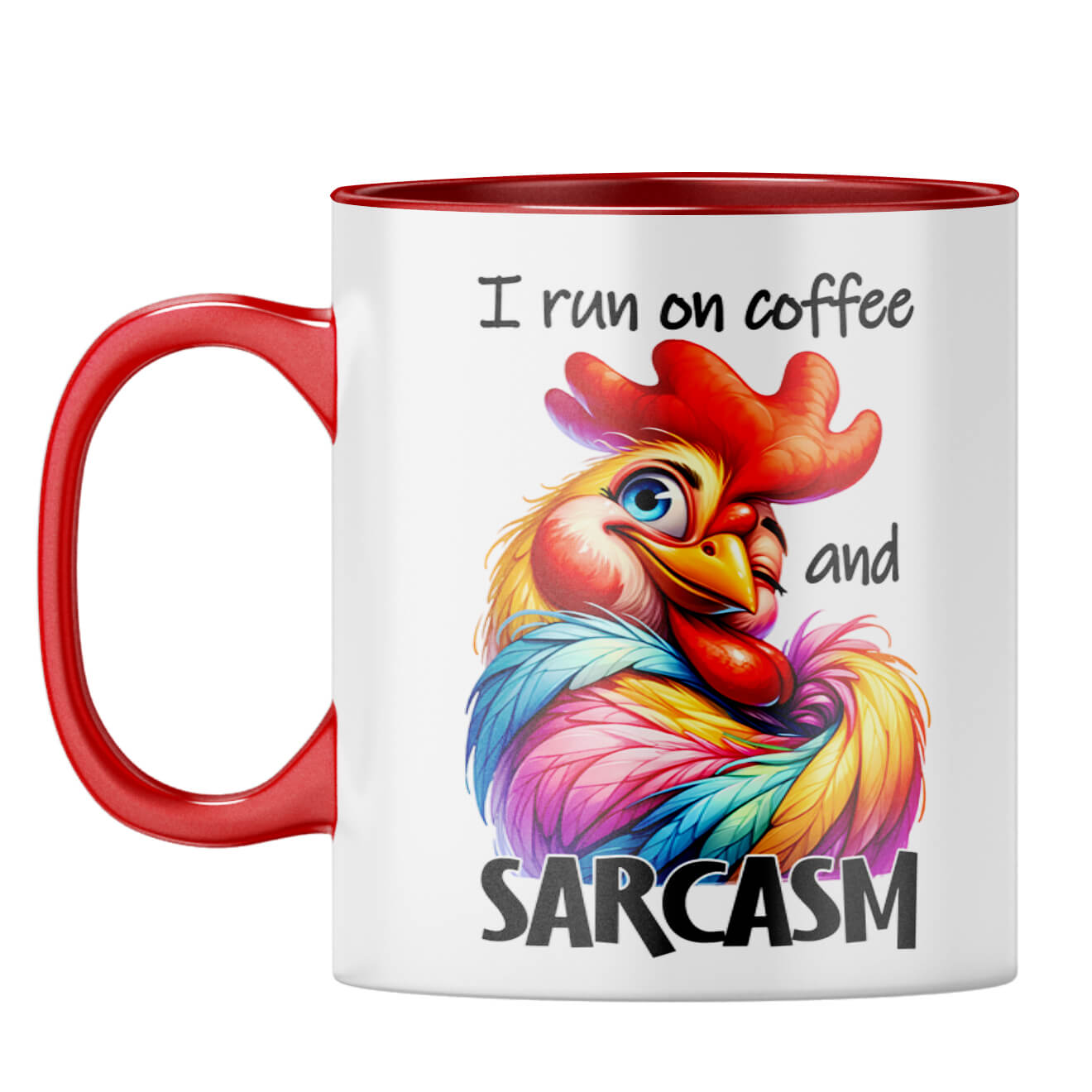 Run of Coffee and Sarcasm Coffee Mug Red
