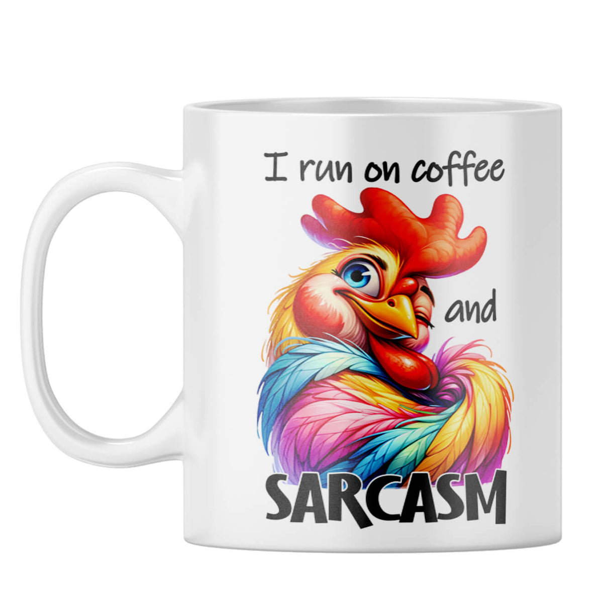 Run of Coffee and Sarcasm Coffee Mug White