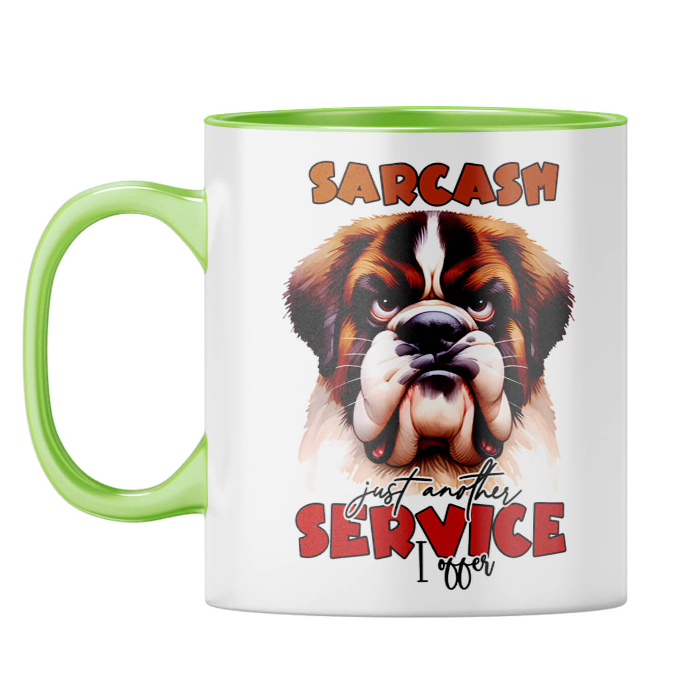 Sarcasm is My Service Coffee Mug Light Green