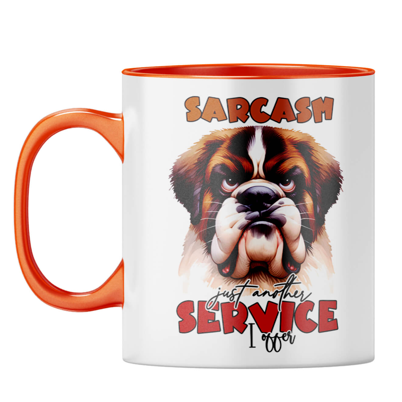 Sarcasm is My Service Coffee Mug Orange
