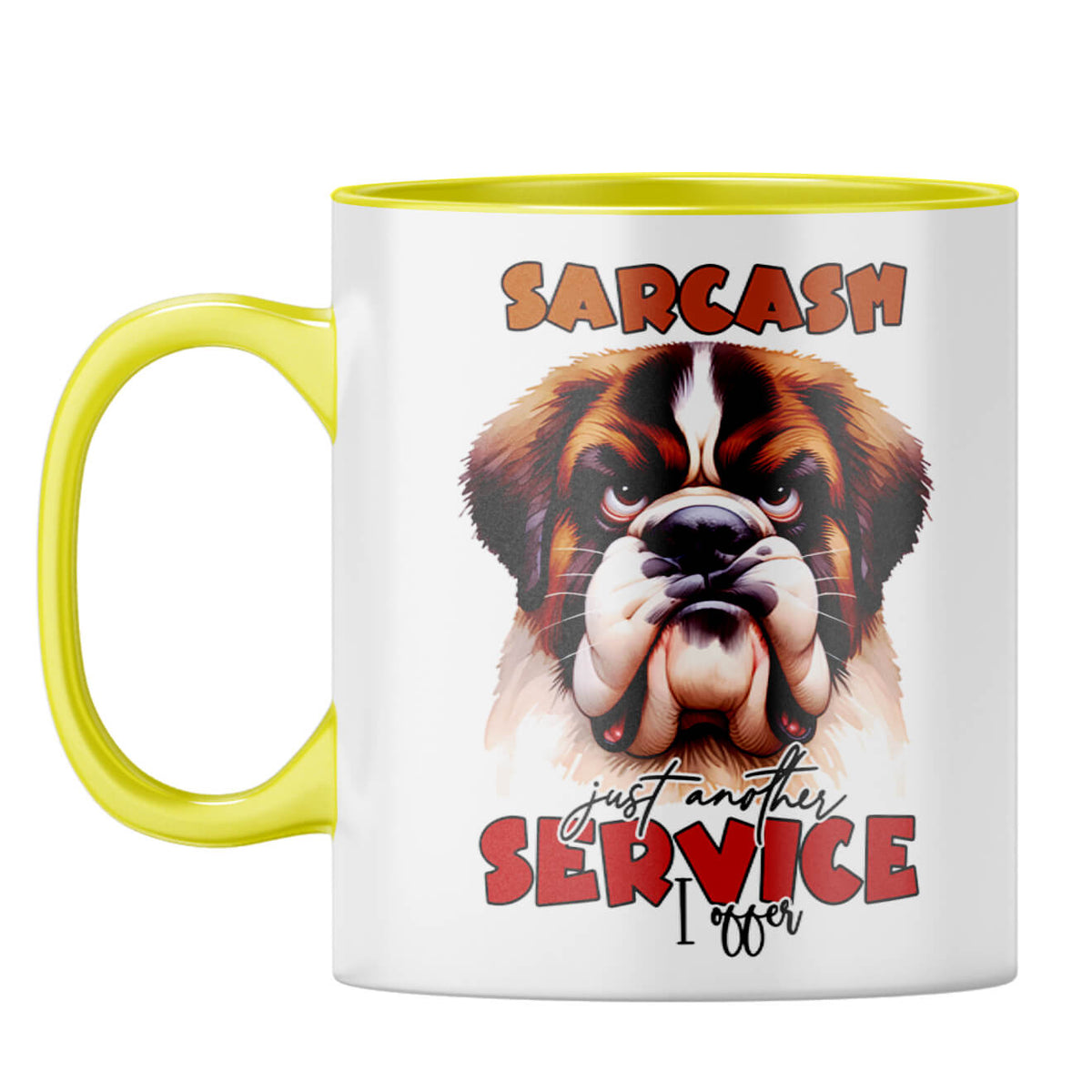 Sarcasm is My Service Coffee Mug Yellow