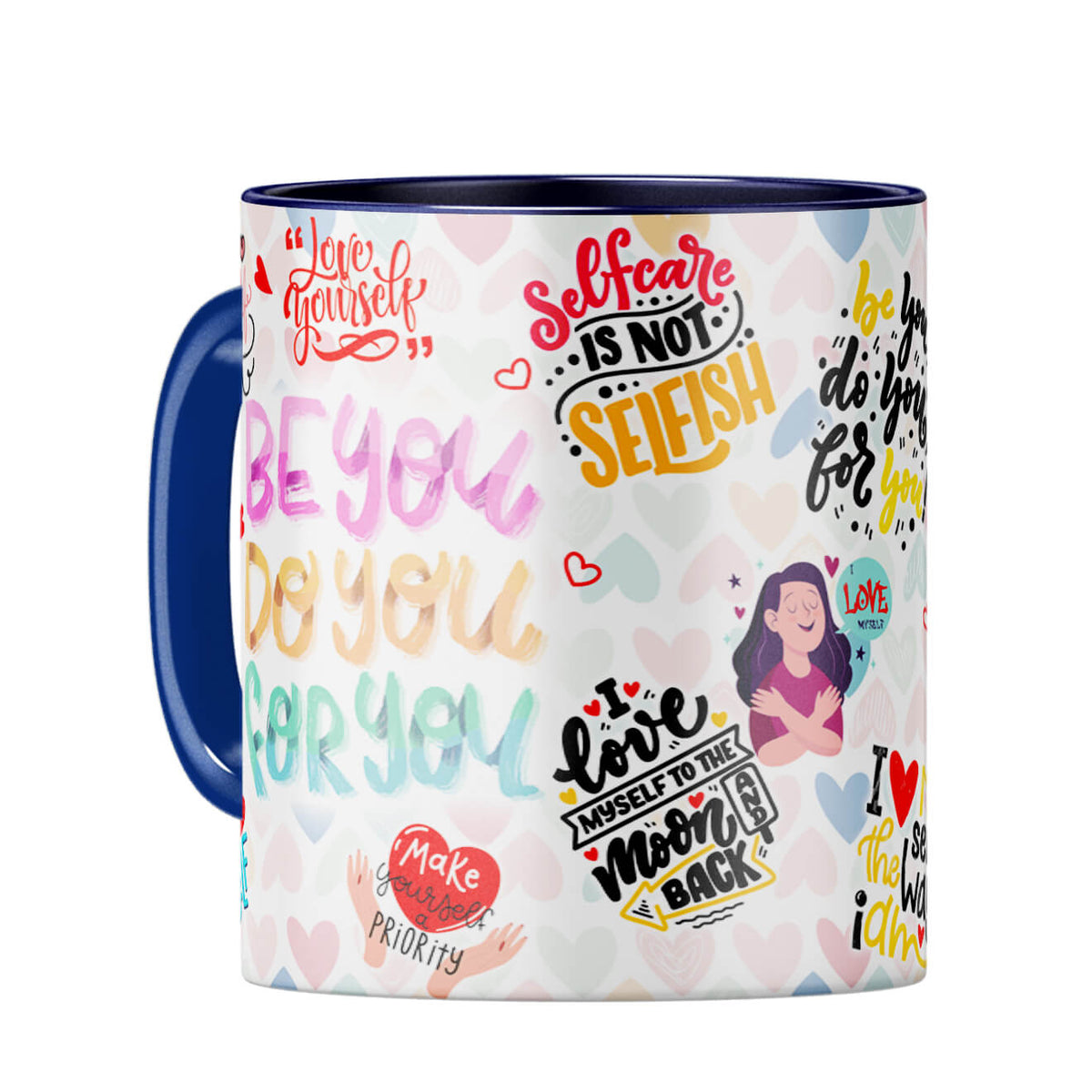 Self Love Fancy Mug Coffee Mug Dark Blue