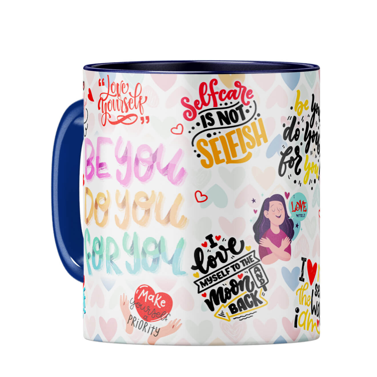 Self Love Fancy Mug Coffee Mug Dark Blue