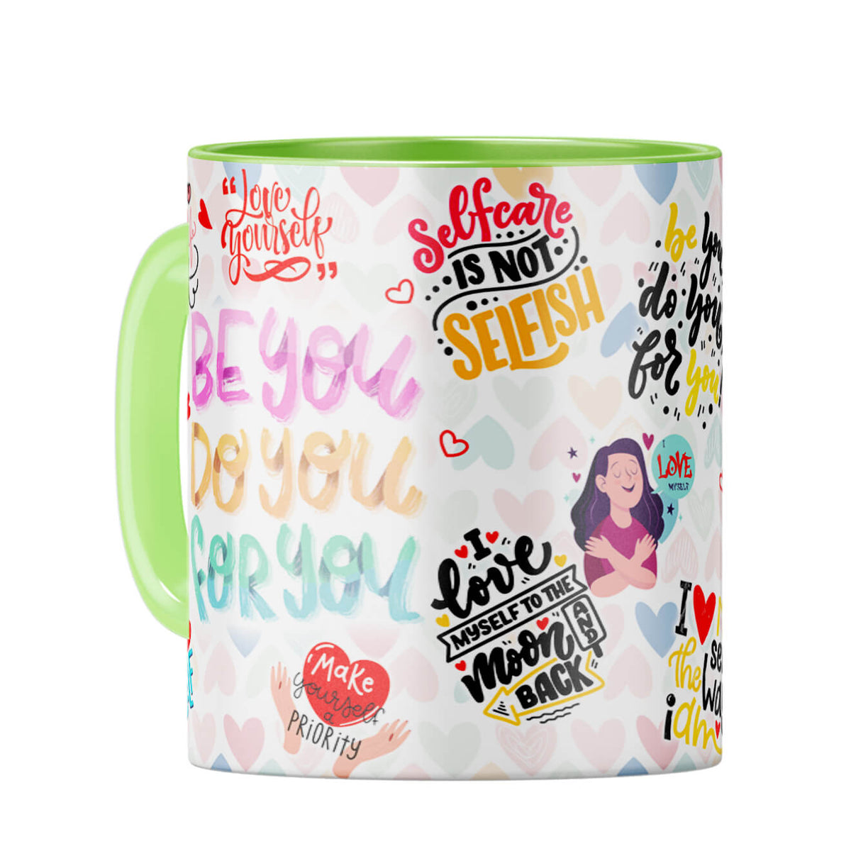 Self Love Fancy Mug Coffee Mug Light Green