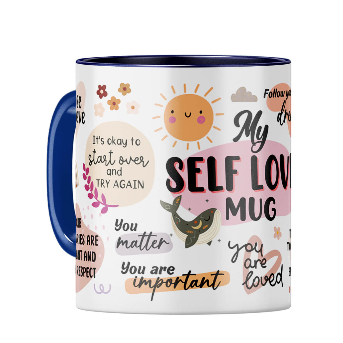 Self Love Coffee Mug Dark Blue
