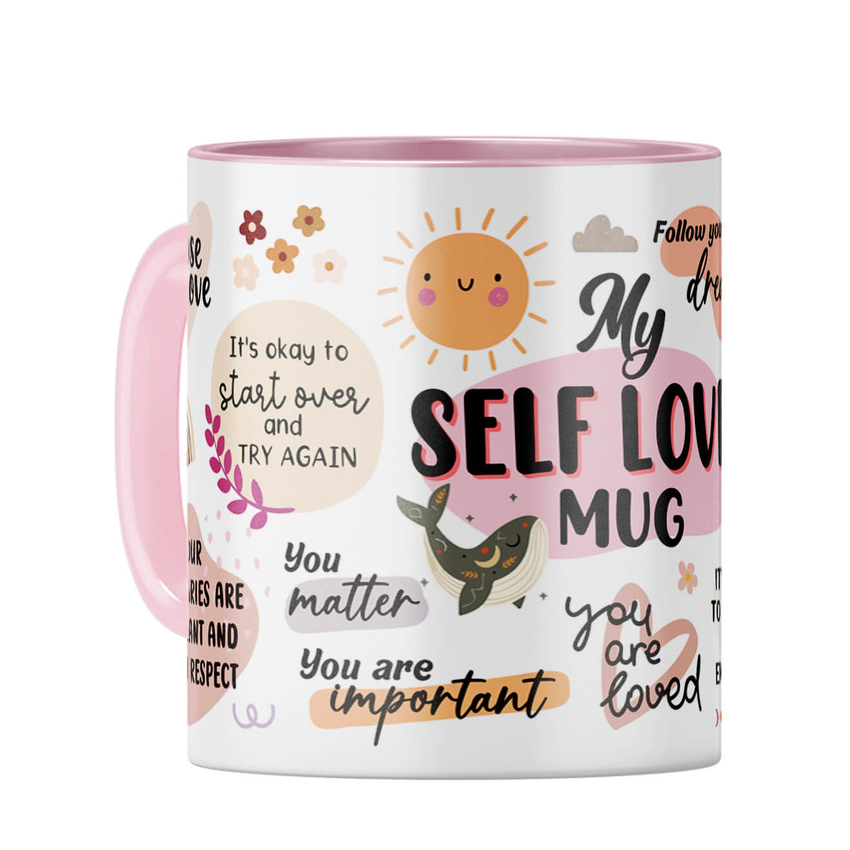 Self Love Coffee Mug Pink