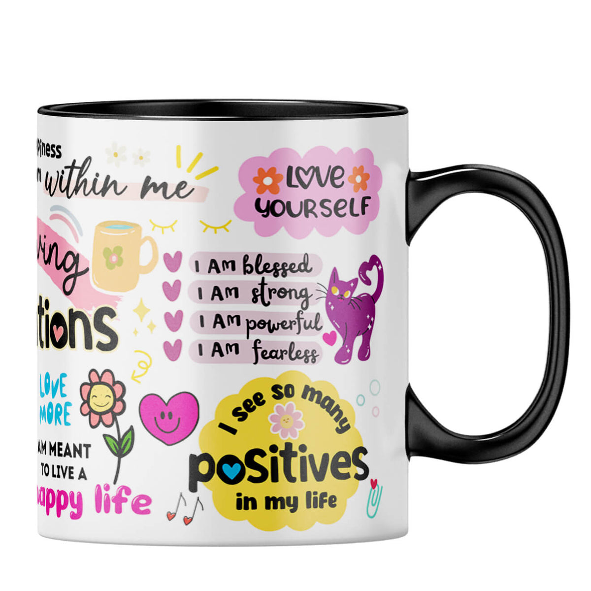 Self Loving Affirmations Coffee MugB-Black