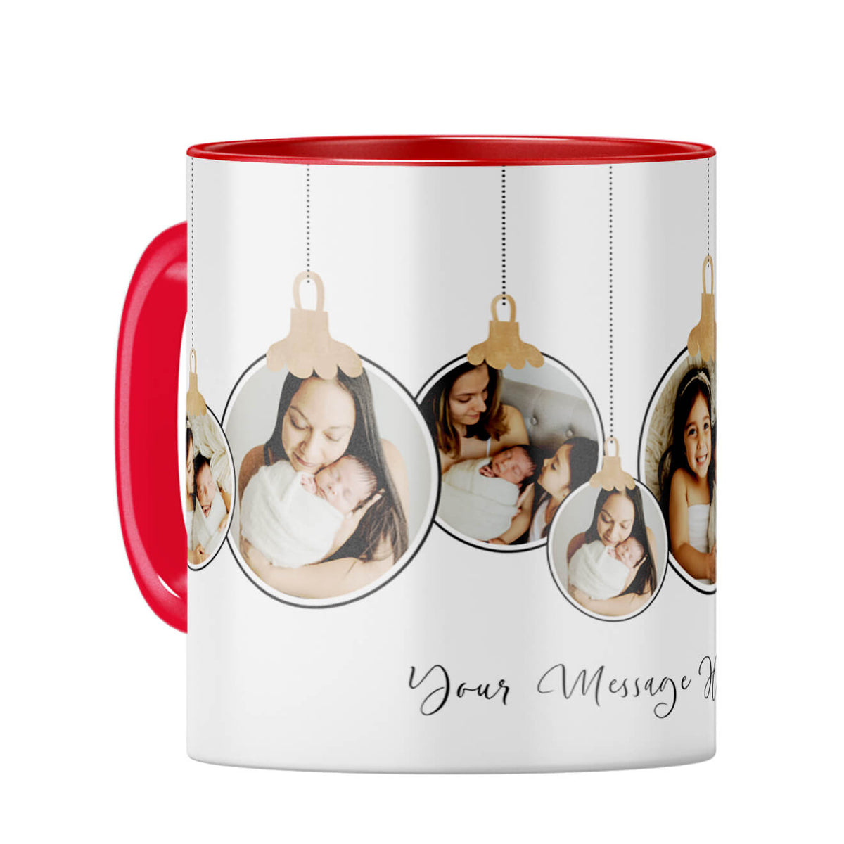 Seven Photos Coffee Mug Red