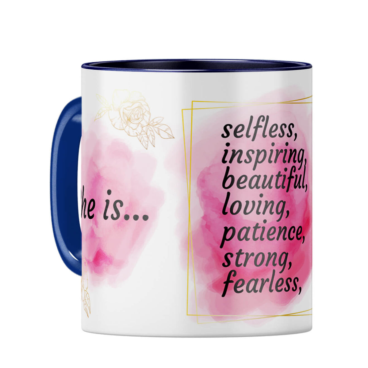 She is My Mom Coffee Mug Dark Blue