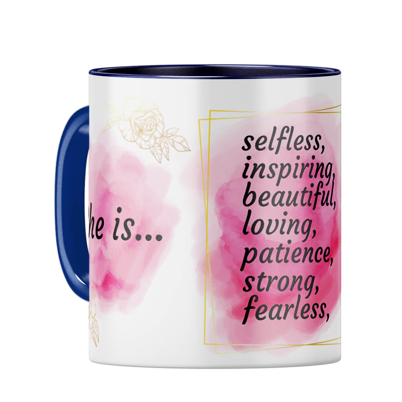 She is My Mom Coffee Mug Dark Blue