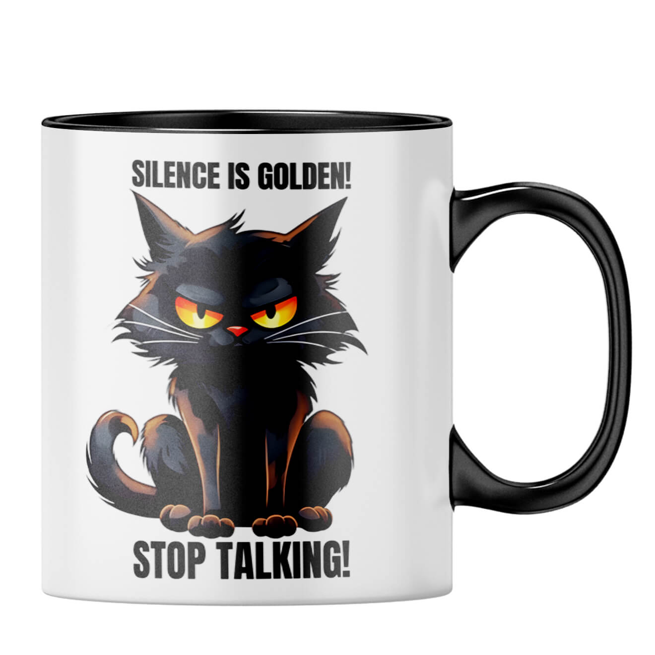 Silence Is Golden Coffee MugB-Black