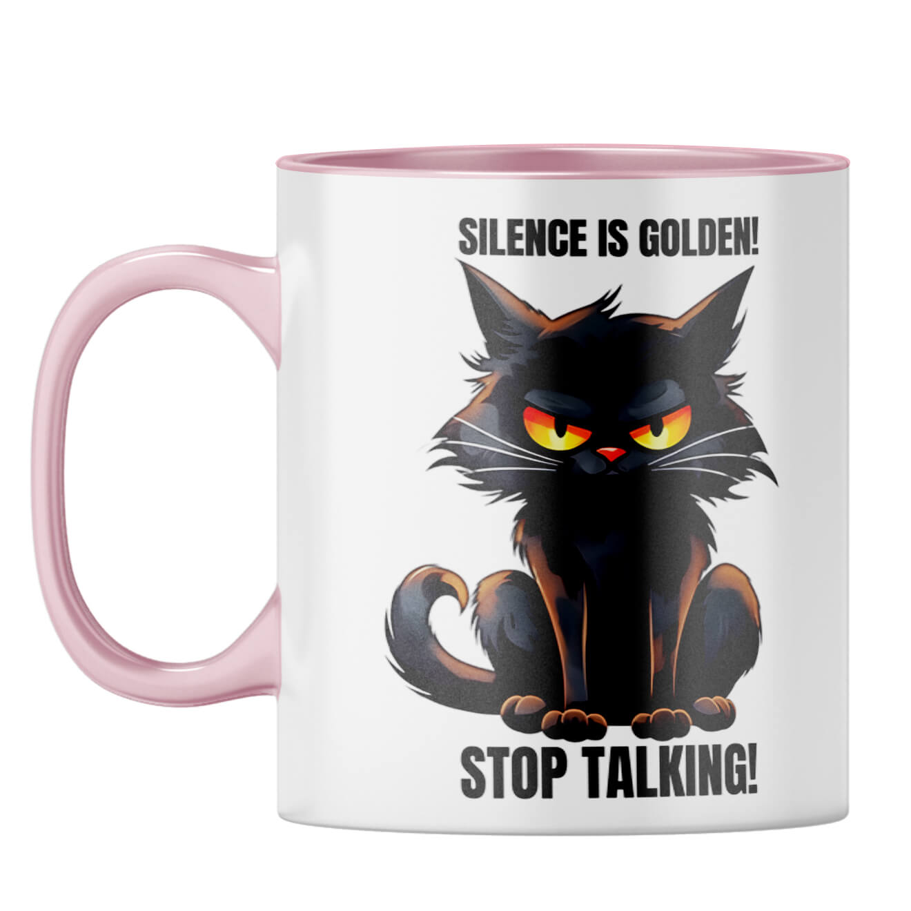 Silence Is Golden Coffee Mug Pink