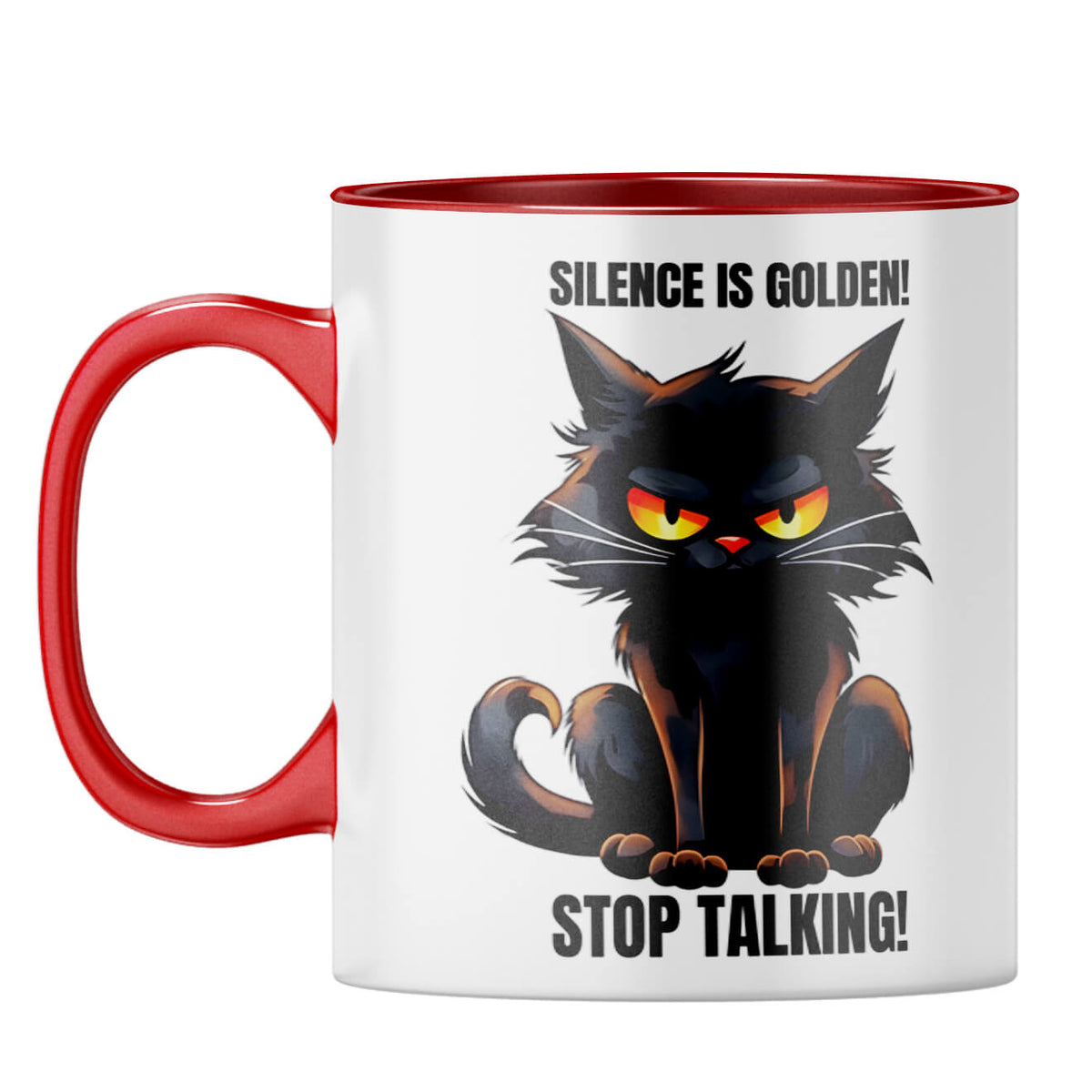 Silence Is Golden Coffee Mug Red