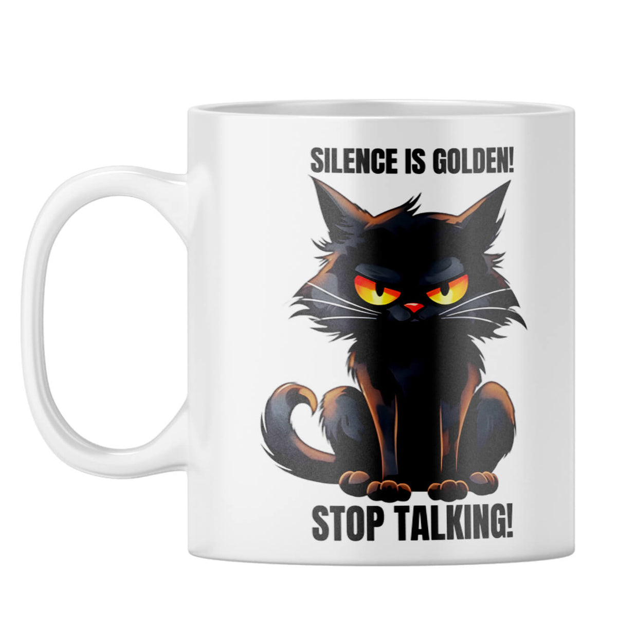 Silence Is Golden Coffee Mug White