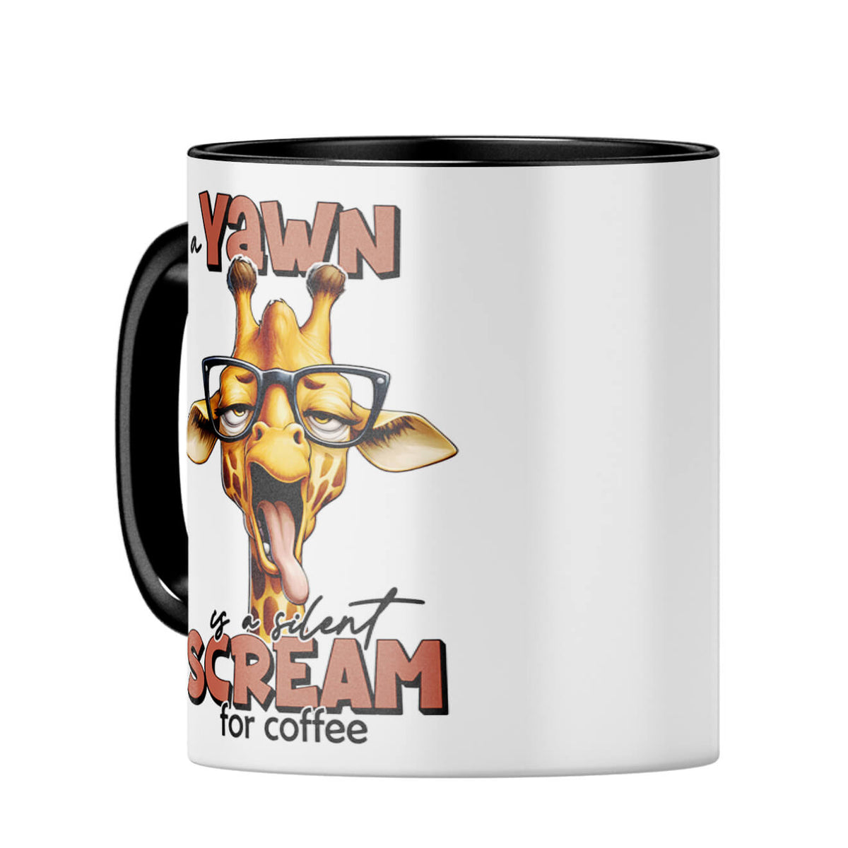 Silent Scream for Coffee Coffee MugC-Black