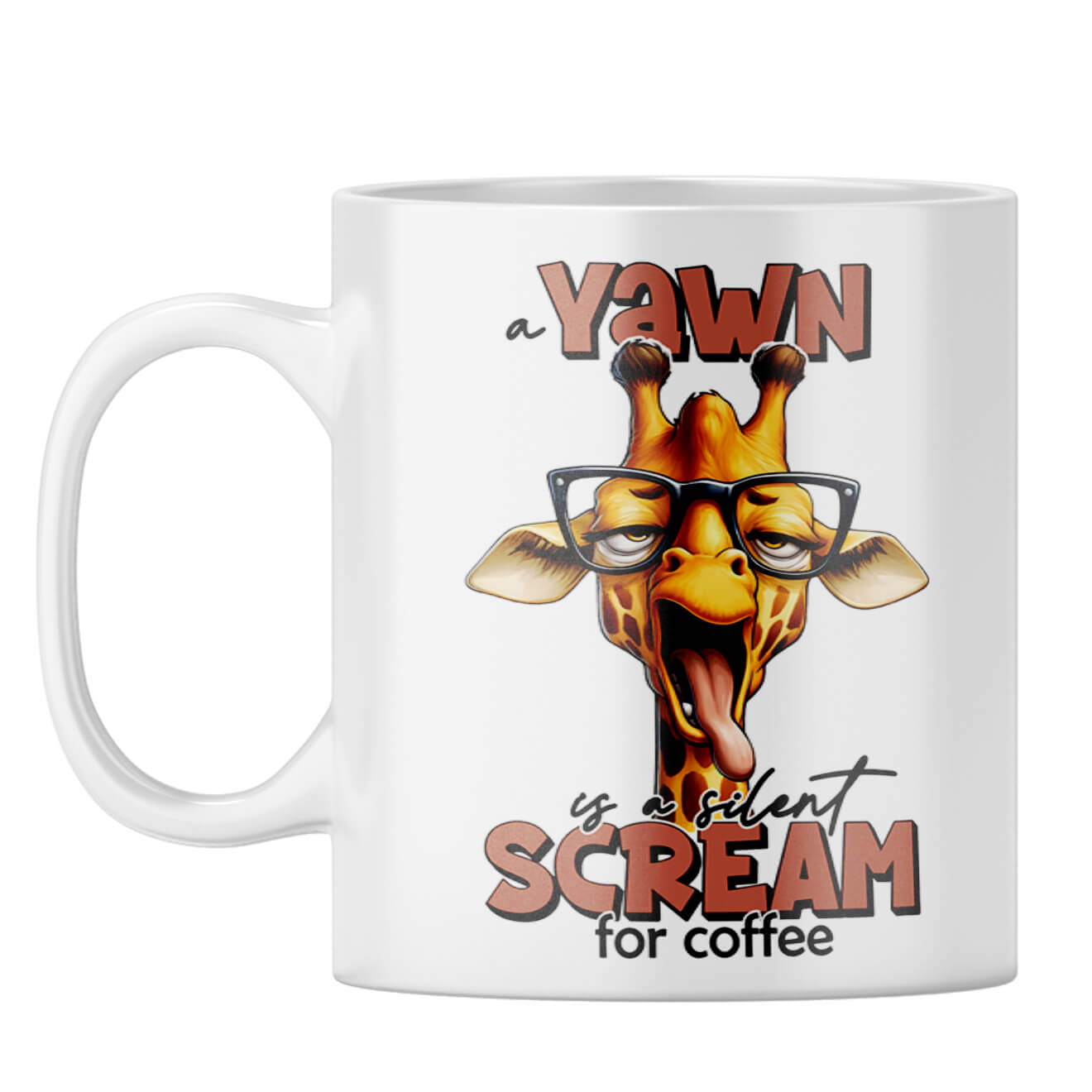 Silent Scream for Coffee Coffee Mug White
