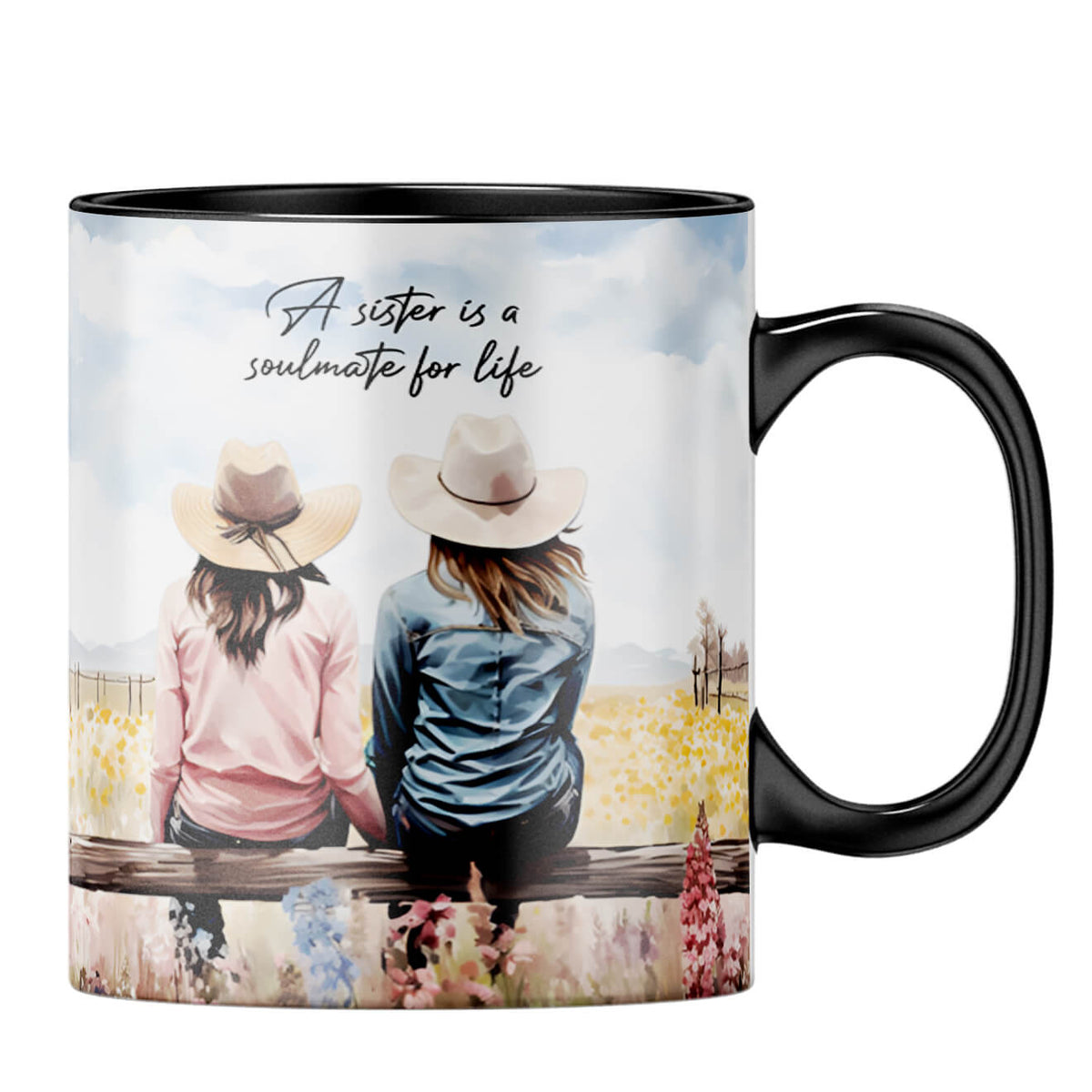 Sister is Soulmate for Life Coffee MugB-Black