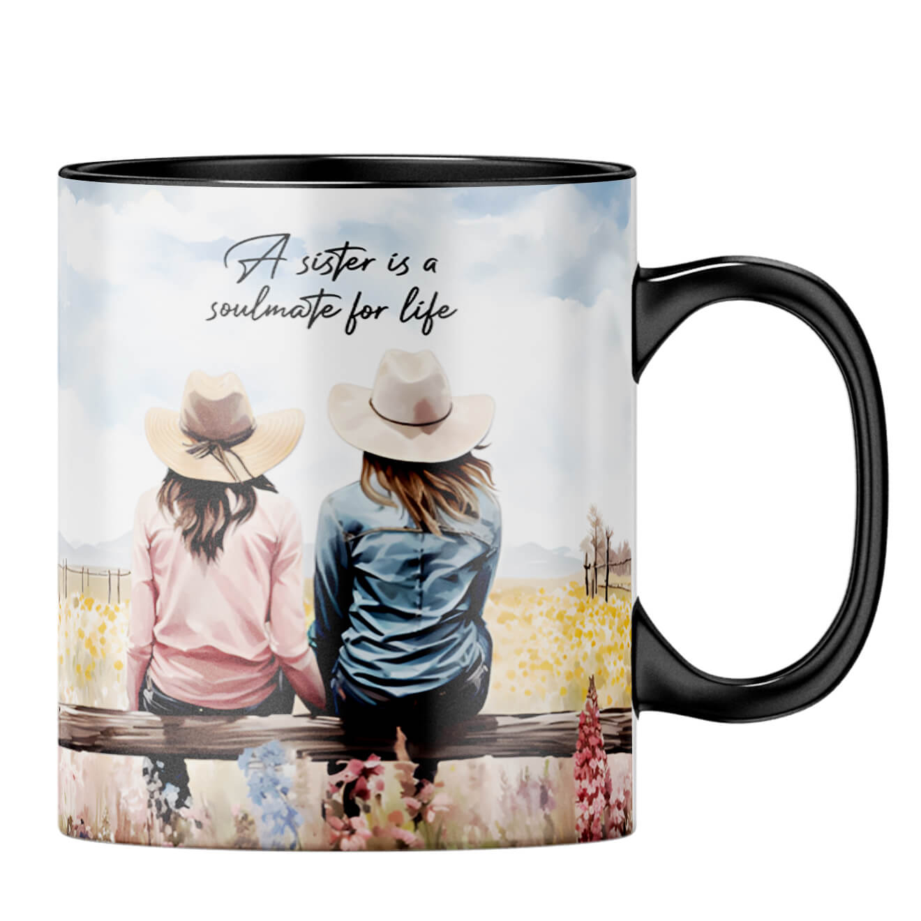 Sister is Soulmate for Life Coffee MugB-Black