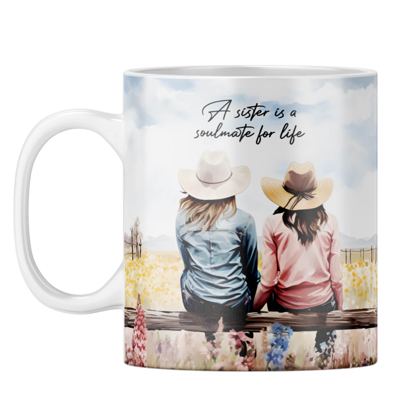 Sister is Soulmate for Life Coffee Mug White