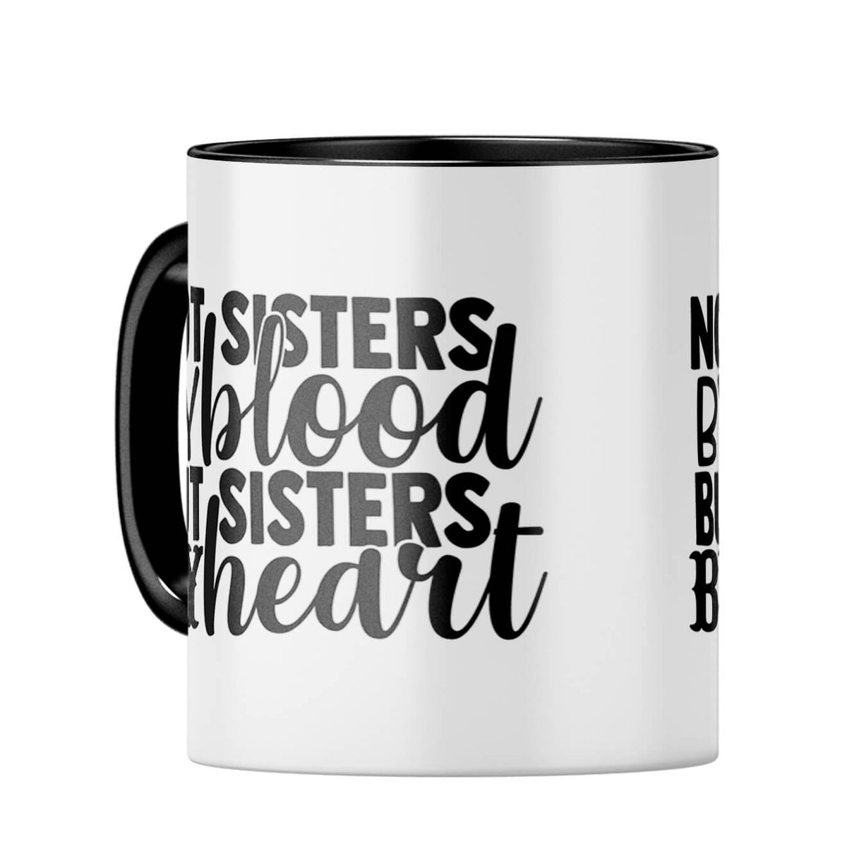 Sisters By Heart Coffee MugC-Black