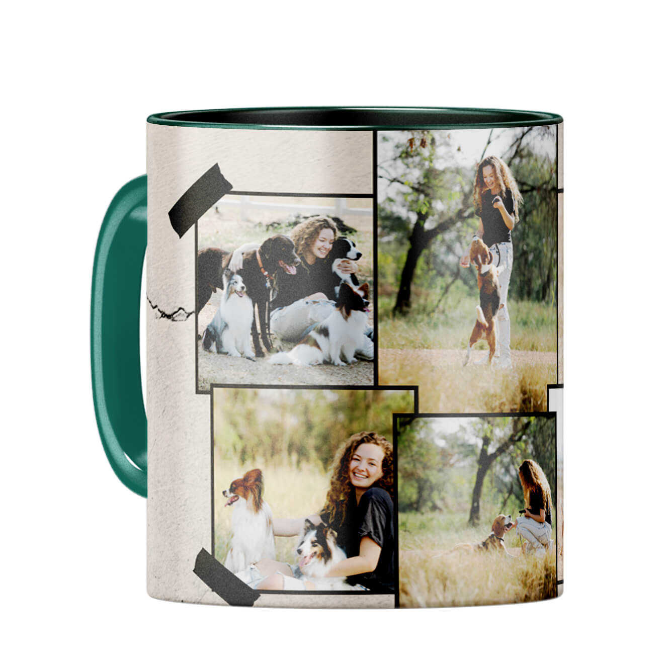 Six Special Photos Coffee Mug Dark Green