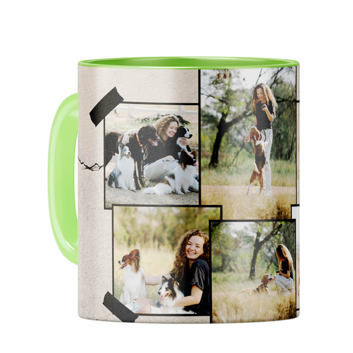 Six Special Photos Coffee Mug Light Green