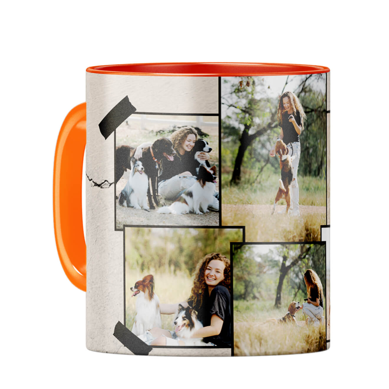 Six Special Photos Coffee Mug Orange