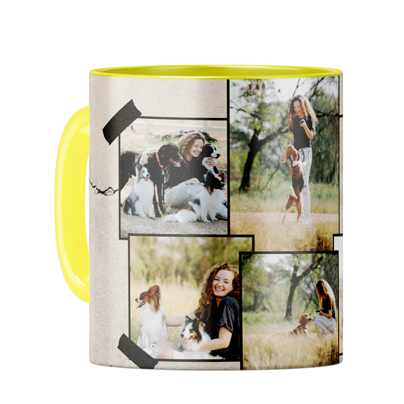 Six Special Photos Coffee Mug Yellow