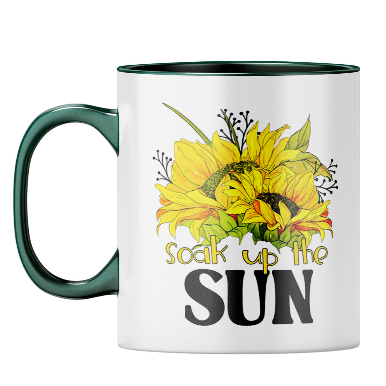 Soak Up The Sun Coffee Mug Dark Green