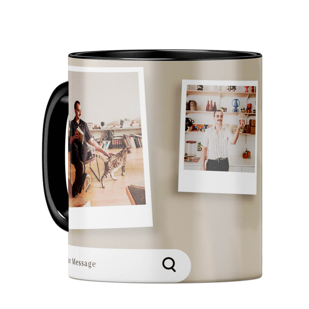 Special Message with Special Photos Coffee Mug Black