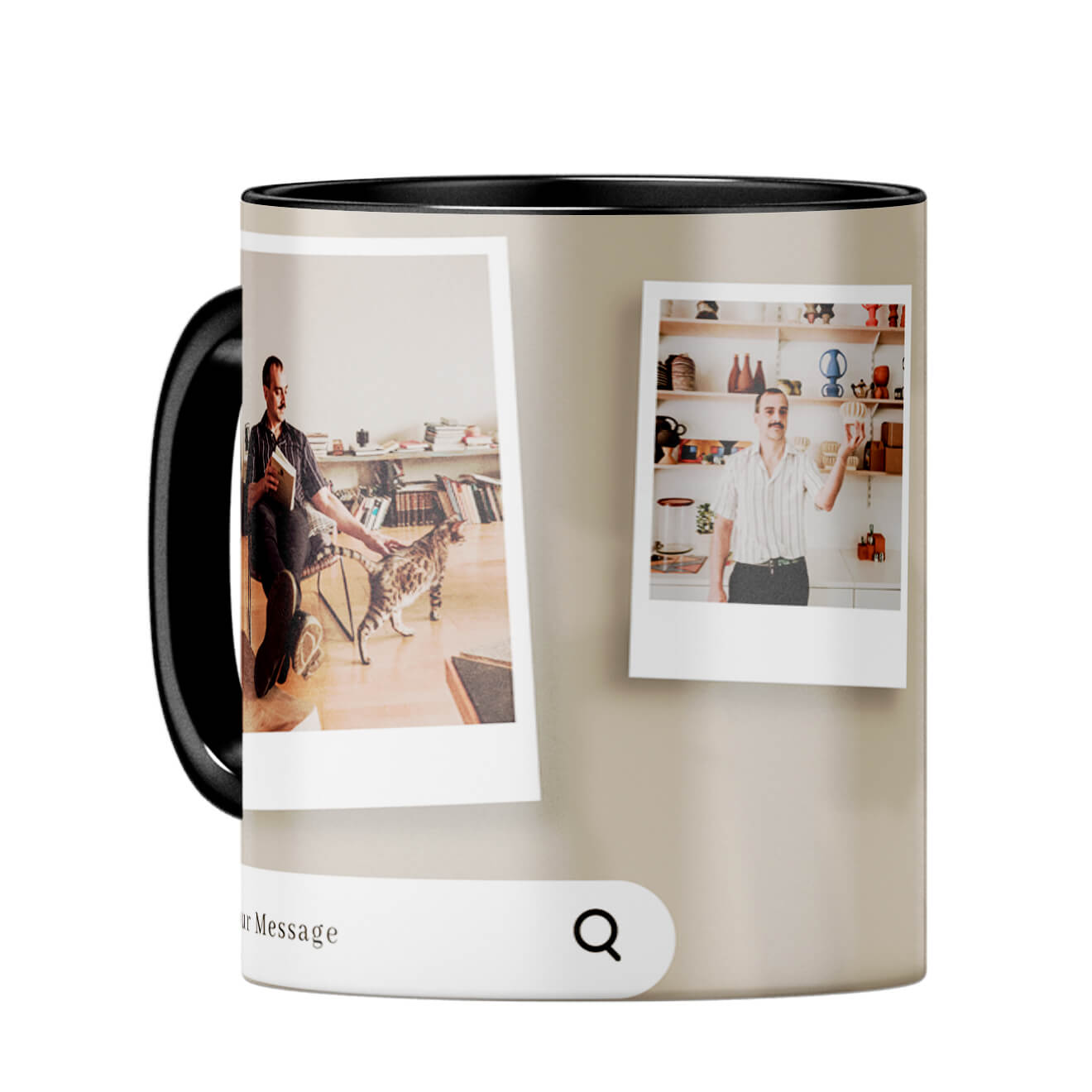 Special Message with Special Photos Coffee Mug Black